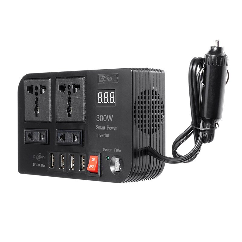 BYGD CAR POWER INVERTER 2 SOCKET 300W E8982 thumbnail 2