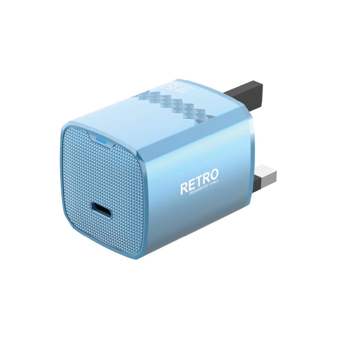PAWA RETRO PD35W ONLY PD PORT UK CHARGER BLUE TITANIUM PW-TCRT35UK-BLTT thumbnail 2
