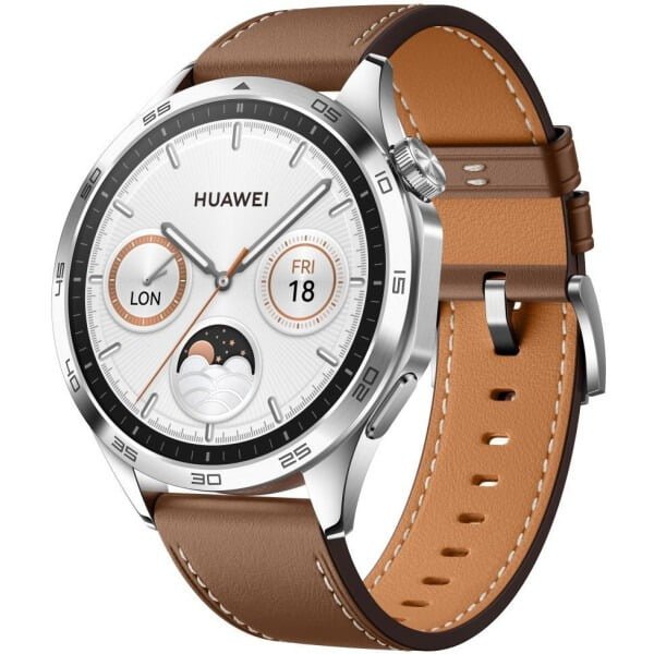 HUAWEI WATCH GT 4 46MM WITH BROWN LEATHER STRAP BROWN PNX-B19 thumbnail 2
