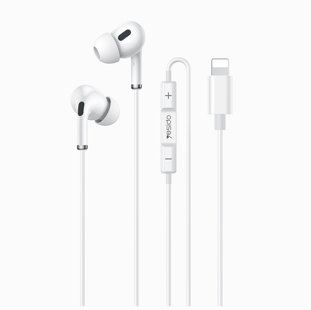 YESIDO 3RD GEN DIRECT PLUG EARPHONE WHITE YH52 thumbnail 2