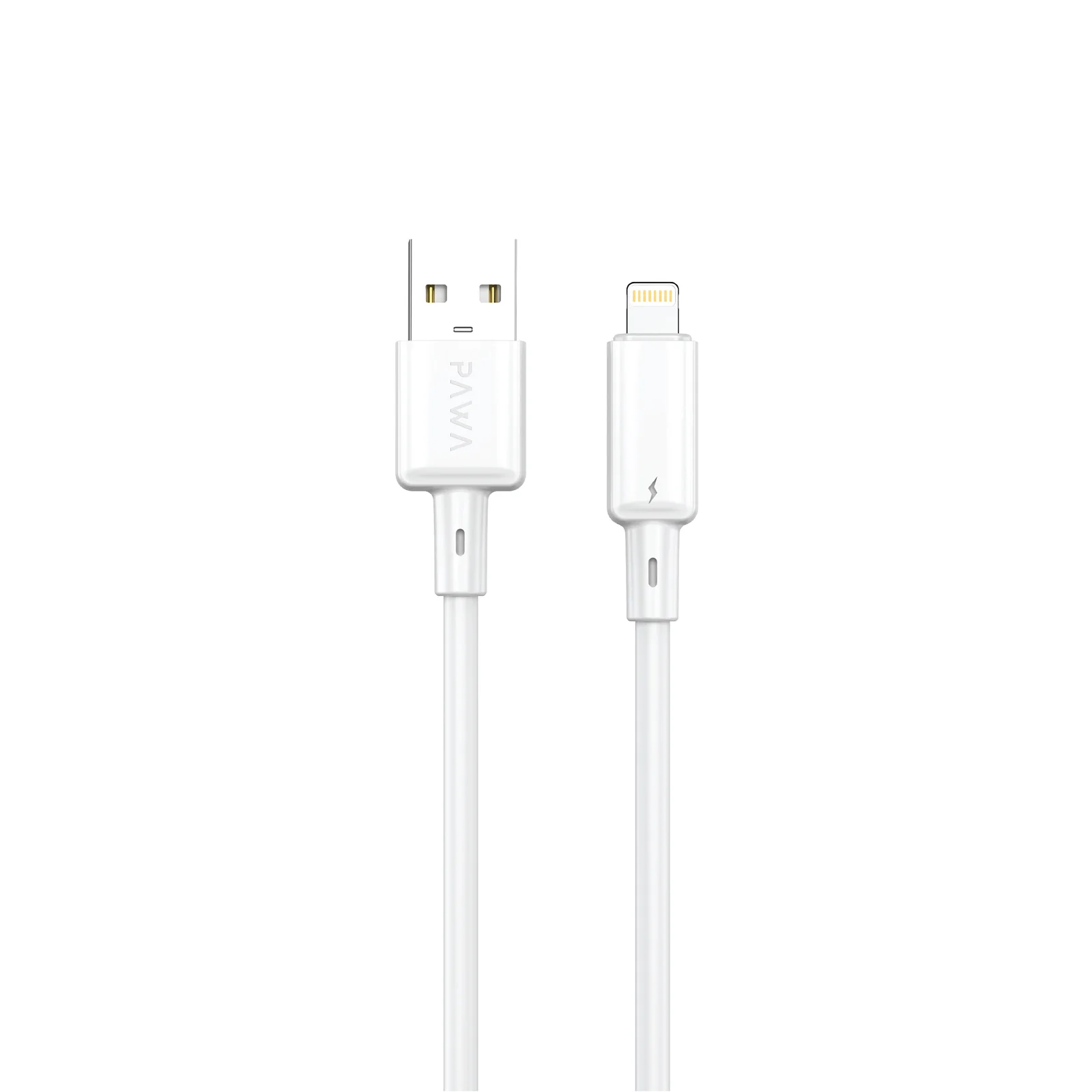 PAWA 3A USB A TO LIGHTNING QUICK CHARGING PVC CABLE 1.2M WHITE PW122 PW-BDC312AL-WH thumbnail 2