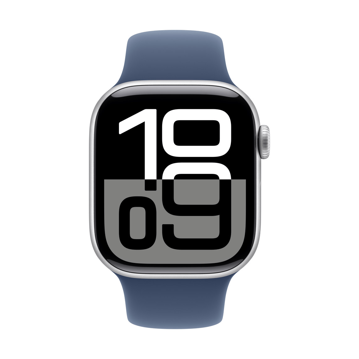 APPLE WATCH SERIES 10 GPS 42MM SILVER ALUMINIUM CASE WITH DENIM SPORT BAND S/M MWWA3 thumbnail 2