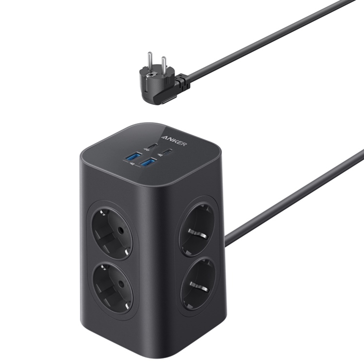 ANKER 12 IN 1 20W USB POWER STRIP BLACK A9185K11 thumbnail 2