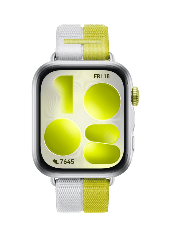 HUAWEI WATCH FIT 5 SILVER ALUMINUM ALLOY CASE GREEN-GRAY NYLON STRAP NKI-B19 55020HRG thumbnail 2
