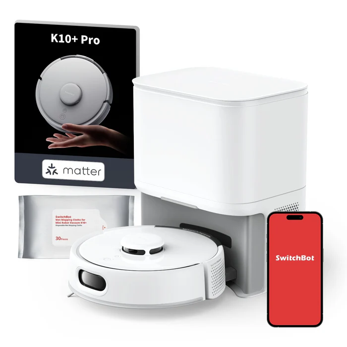 SwitchBot Mini Robot Vacuum K10+ Pro White W3011026 thumbnail 2
