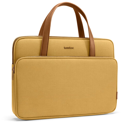 TOMTOC VERSATILE A11 14 INCH LAPTOP HANDBAG YELLOW A11D3Y1 thumbnail 2