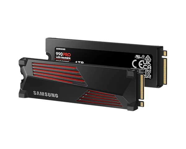 SAMSUNG 990 PRO HEATSINK PCIE 4.0 NVME SSD 1TB MZ-V9P1T0CW thumbnail 2