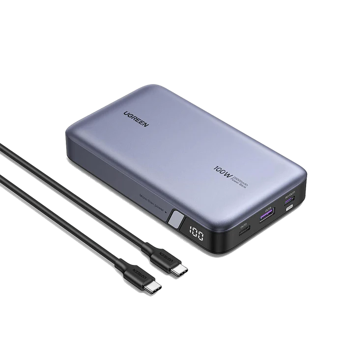 UGREEN 20000MAH POWER BANK TWO-WAY FAST CHARGING POWER BANK 100W GREY PB720/25188 thumbnail 2