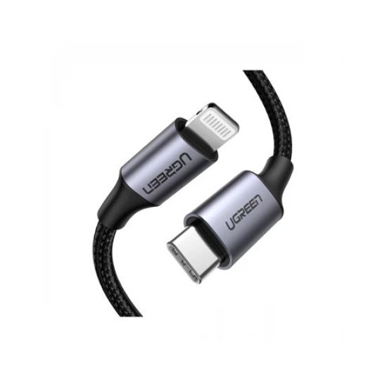 UGREEN USB-C TO LIGHTNING M/M CABLE ALUMINUM SHELL BRAIDED 1.5M BLACK 60760 thumbnail 2