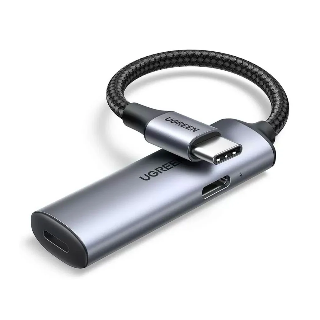 UGREEN USB-C MALE TO USB-C FEMALE+LIGHTNING FEMALE WITH PD SPACE GREY 80584 thumbnail 2