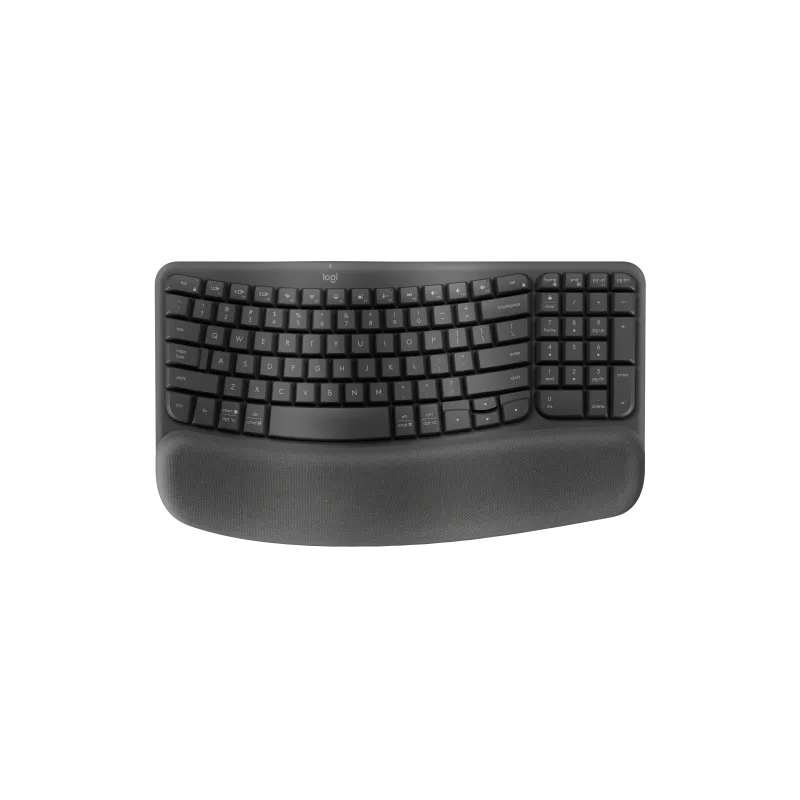 LOGITECH WAVE KEYS WIRELESS ERGONOMIC KEYBAORD BLACK 920-012319 thumbnail 2