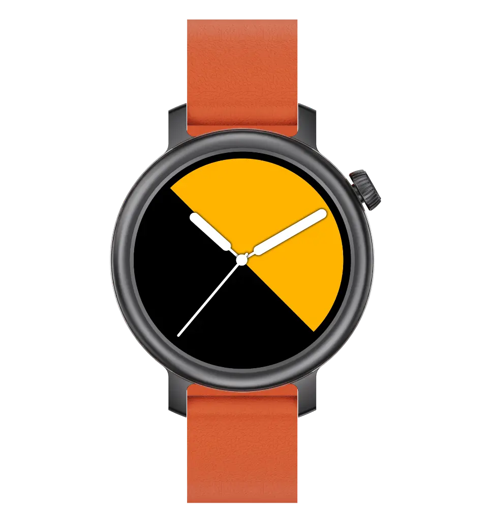 POWEROLOGY VELOFIT 1.32 SMART WATCH BLACK-ORANGE PWT77BK thumbnail 2