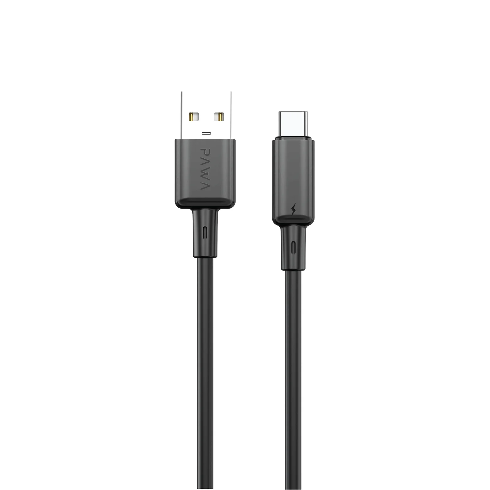 PAWA 3A USB A TO TYPE C QUICK CHARGING PVC CABLE 1.2M PW122 BLACK PW-BDC312AT-BK thumbnail 2