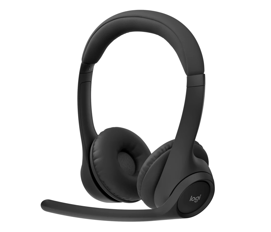 LOGITECH ZONE 300 WIRELESS HEADSET WITH NOISE CANCELLING MICROPHONE BLACK 981-001409 thumbnail 2