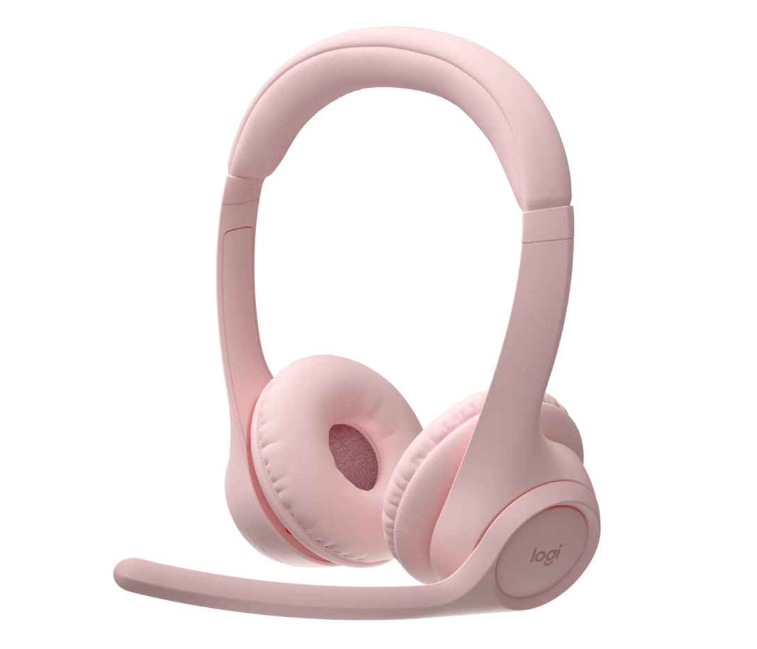 LOGITECH ZONE 300 WIRELESS HEADSET WITH NOISE CANCELLING MICROPHONE ROSE 981-001412 thumbnail 2