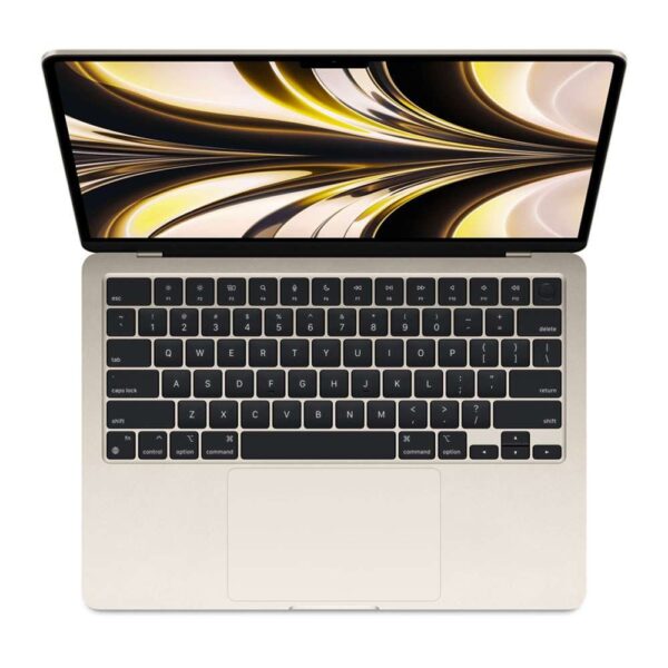 APPLE MACBOOK AIR 13.6 INCH M2 CHIP 8 CORE CPU 8 CORE GPU 8GB 256GB STARLIGHT ARABIC MLY13