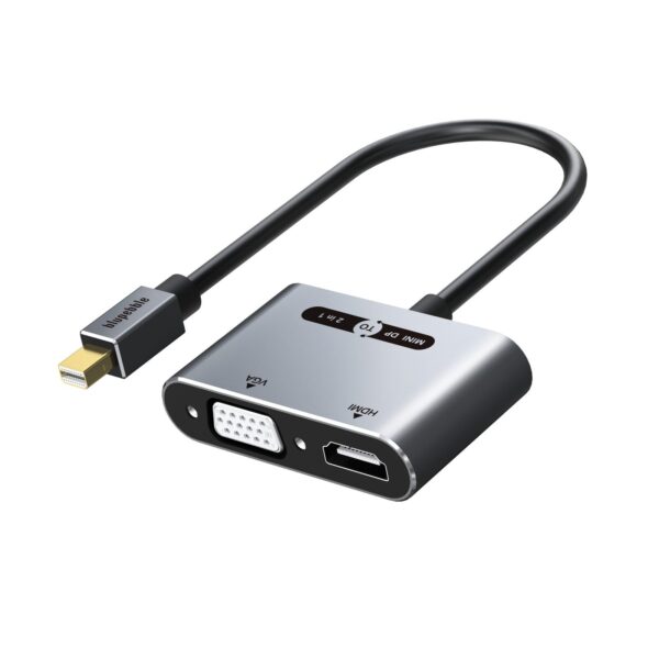 BLUPEBBLE MINI DISPLAYPORT TO HDMI +VGA 2-IN-1 ADAPTER BP-AV589-08GW0.2-SG