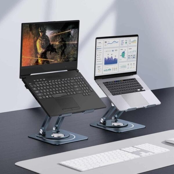 BASEUS ULTRASTABLE PRO SERIES ROTATABLE AND FOLDABLE LAPTOP STAND SPACE GRAY - Image 5