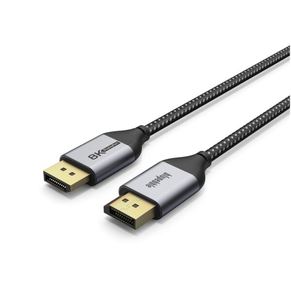 BLUPEBBLE 8K PREMIUM DP TO DP 1.4 CABLE 32AWG COAXIAL BLACK CABLE