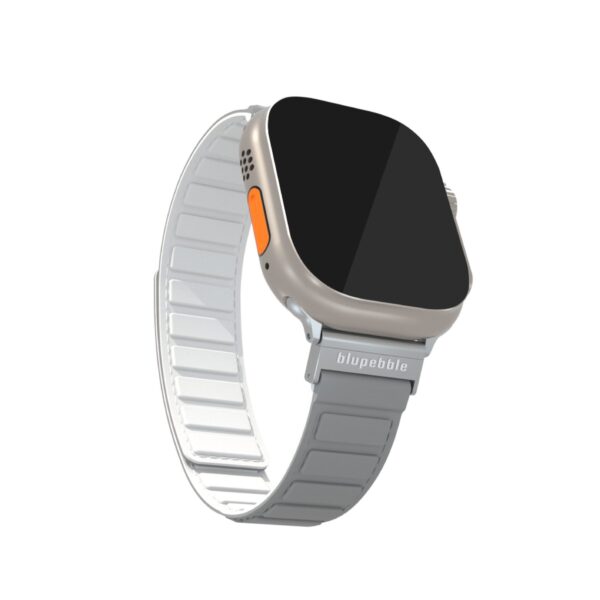 BLUPEBBLE MARMOLADA SILICONE REVERSIBLE MAGNETIC STRAP 49/45/44/42MM GREY/WHITE BP-MARMOL49-GYWH