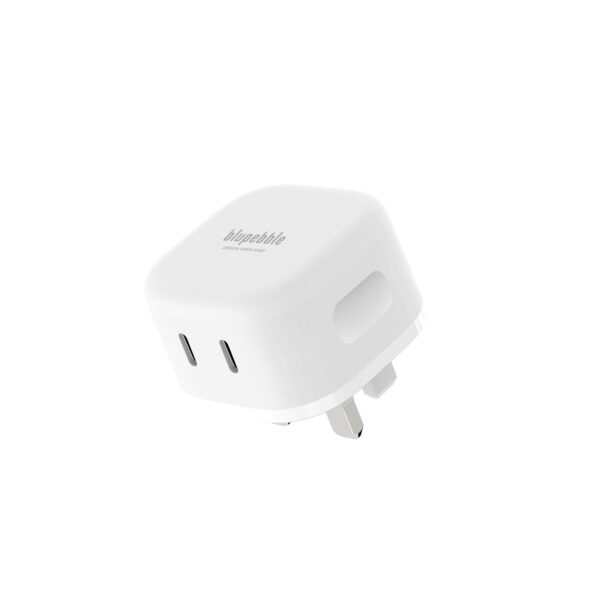 BLUPEBBLE 2 PORT PD GAN FAST CHARGER 45W WHITE BP-PD45GANUK-WH