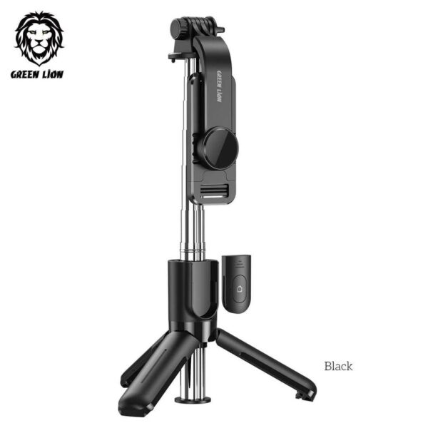 GREEN LION BROADCAST & SELFIE STICK 600MM WITH DETACHABLE REMOTE CONTROL BLACK GNBSSTKBK