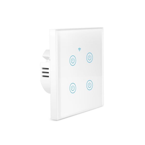 BLUPEBBLE HOM SMART WALL SWITCH 4 GANG HM-SMT4WALLSWITCH-WH