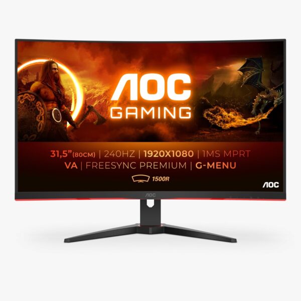 AOC 32" FHD 240HZ CURVED GAMING MONITOR C32G2ZE