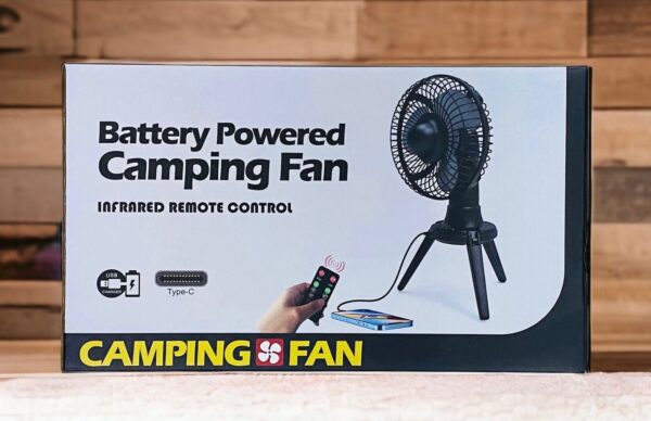 BATTERY POWERED CAMPING FAN WITH REMOTE CONTROL R19