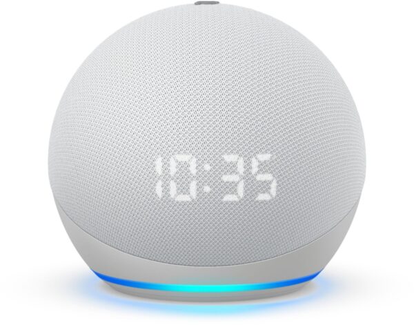 AMAZON ECHO DOT (4TH GEN) SPEAKER WITH CLOCK GRAY B7W644