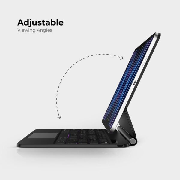 BLUPEBBLE 10.9 INCH/11 INCH MAGIC FOLIO KEYBOARD WITH TRACKPAD ENG/ARB BP-FOLIO-MT11IN-AR-EN-BK - Image 7