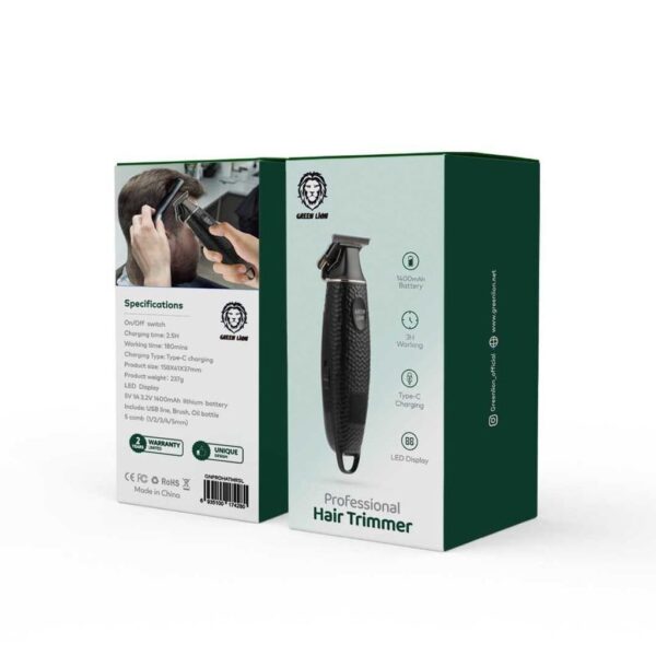 GREEN LION PROFESSIONAL HAIR TRIMMER 1400mAh BLACK - Image 2