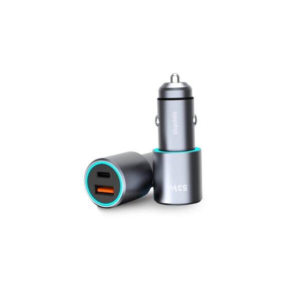 BLUPEBBLE NAVI POWER 53W WITH 1XUSB-C PD AND 1XUSB-A QC CAR CHARGER BP-CC053-SG - Image 6