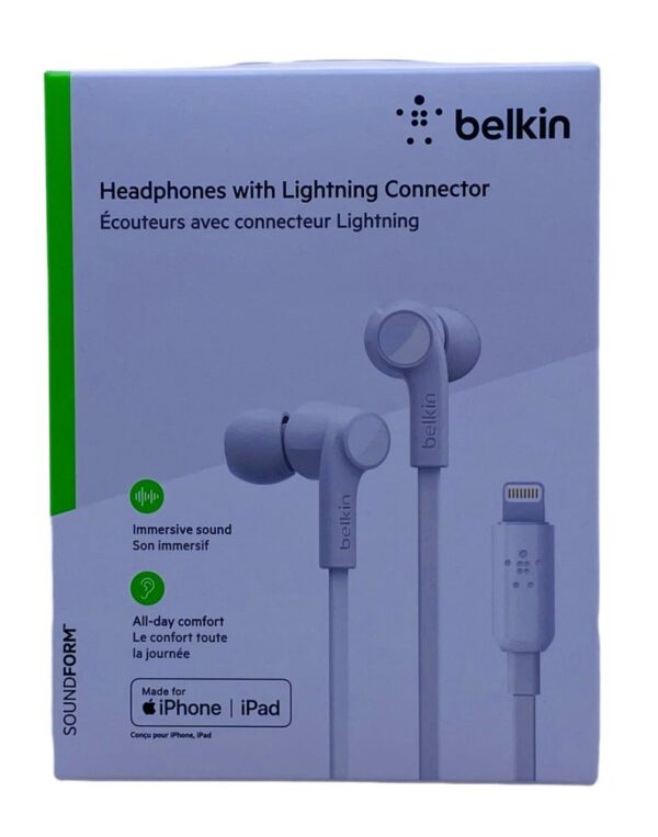 BELKIN IN-EAR HEADPHONES LIGHTNING WHITE G3H0001BTWHT