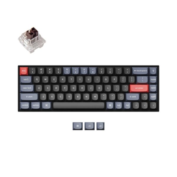 KEYCHRON K6 PRO 68 KEY ALUMINUM FRAME KEYCHRON K PRO MECHANICAL KEYBOARD RGB BROWN SWITCHES K6P-G3