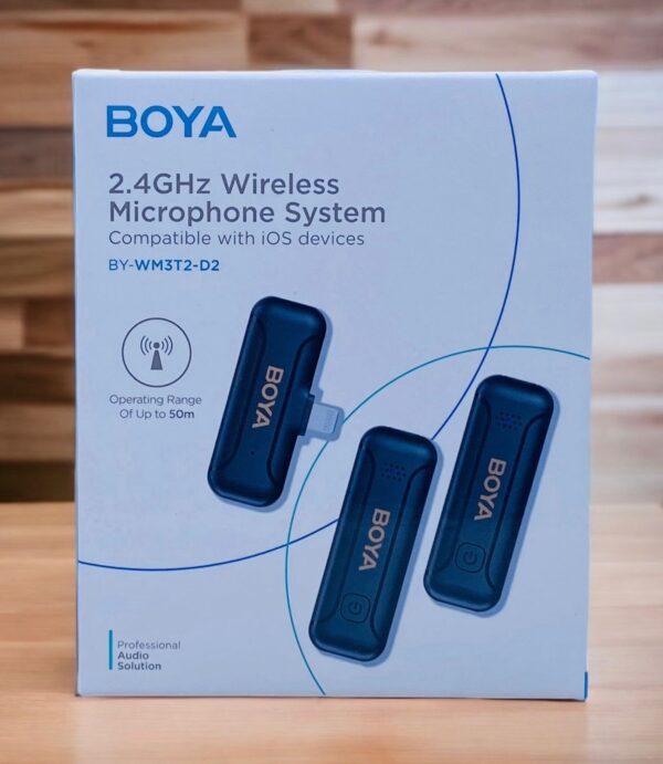 BOYA MINI WIRELESS MICROPHONE 2.4GHZ BY-WM3T2-D2 - Image 2