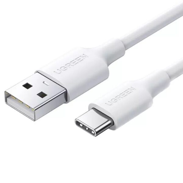 UGREEN USB A 2.0 TO USB C NICKEL PLATING CABLE 1M/2M WHITE