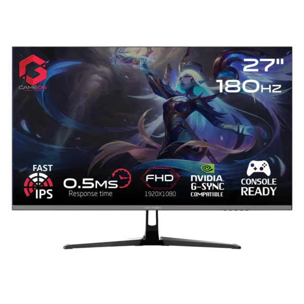 GameOn 27-Inch Gaming Monitor (FHD, 180Hz, HDMI 2.1, Model GOPS27180IPS) - Smooth and Immersive Gameplay