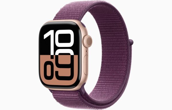 Apple Watch Series 10 42mm GPS Rose Gold Aluminium with Plum Sport Loop MWWK3 | Sleek Design with Fitness Tracking