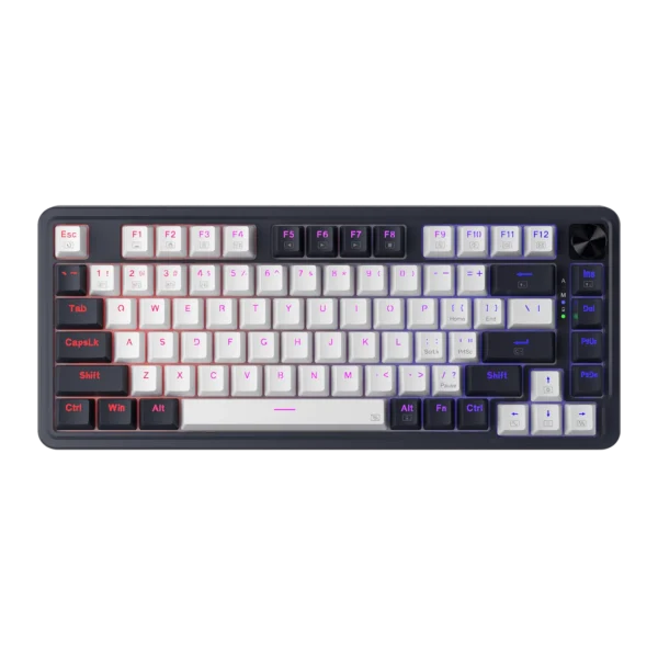 Redragon 75% Wireless Gasket Gaming Keyboard – Sleek Design Meets Exceptional Performance (White/Black, K673WB RGB Pro) - Image 2