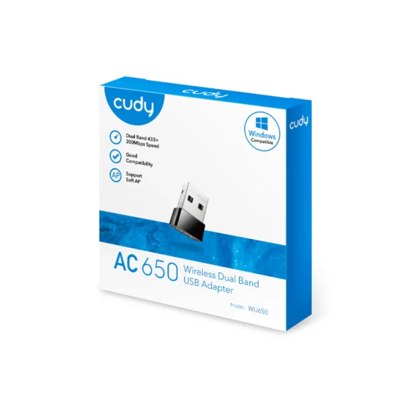 Cudy WU650 AC650 Dual-Band Wi-Fi USB Adapter - Image 3