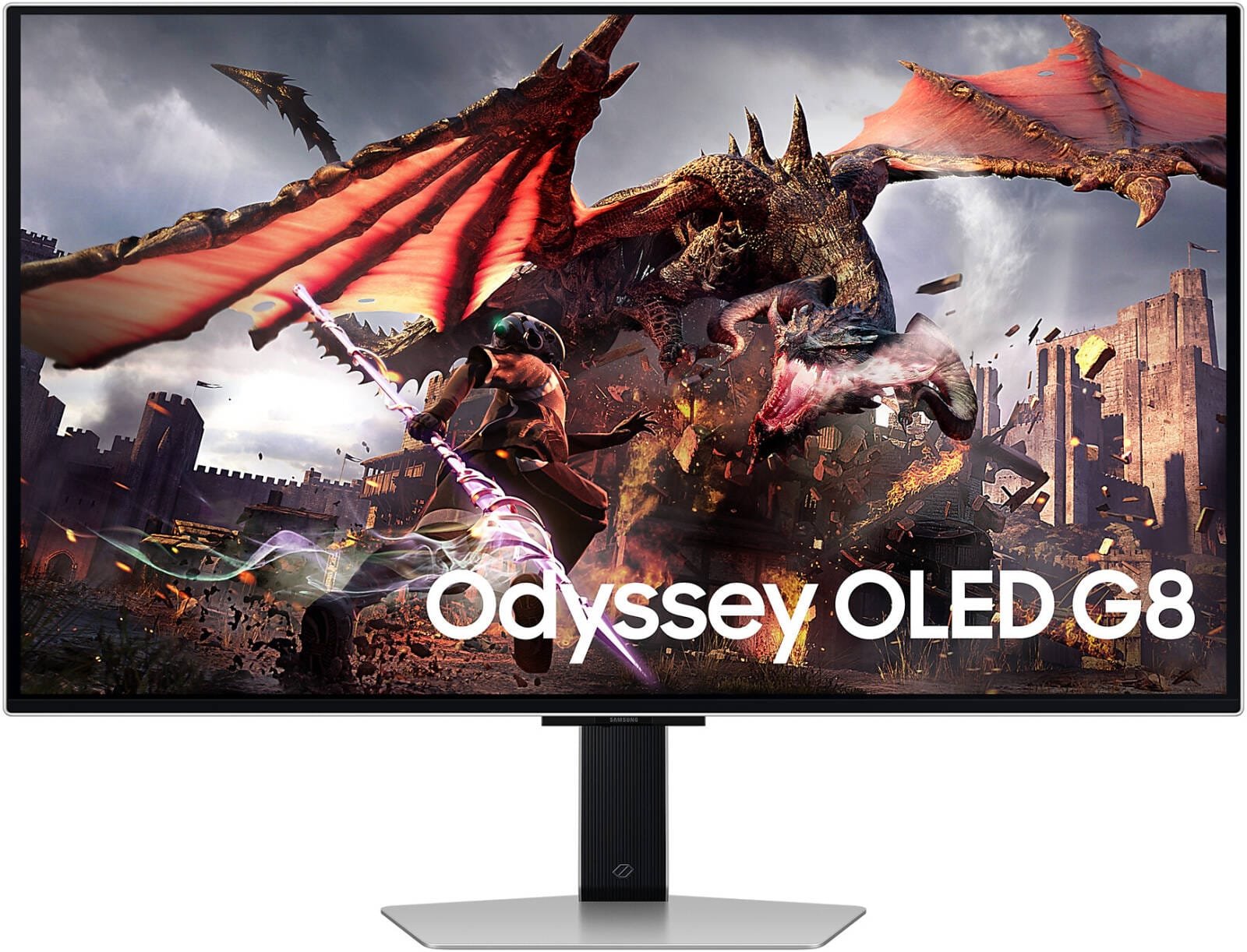 Take your gaming to the next level with the Samsung 32-Inch UHD OLED Gaming Monitor (LS32DG802SMXUE)