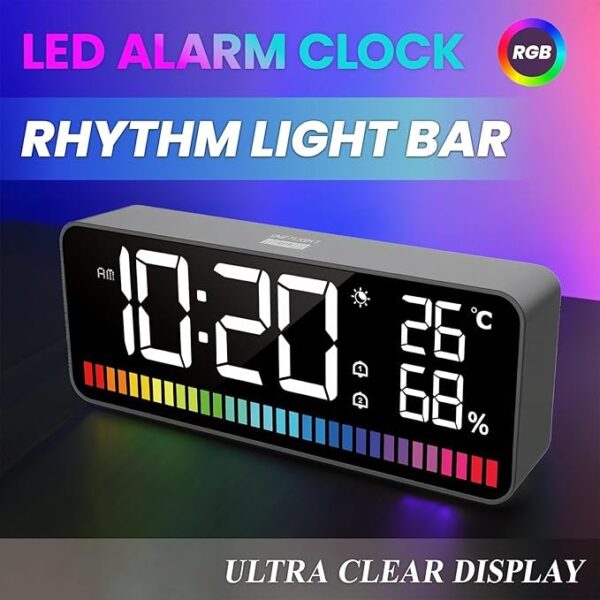 LED Alarm Clock 8002-A - Sleek Design with Bright Digital Display - Image 2