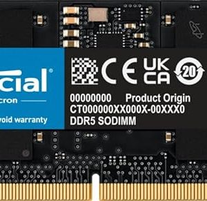 Crucial CB16GS4800 DDR5 SODIMM Laptop RAM - 16GB