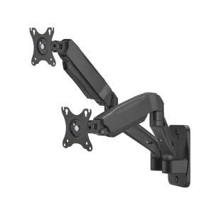 The GAMEON Economy Spring Assisted Wall Mounted Dual Monitor Arm (Model: GO-5008) is the perfect addition to your workspace,