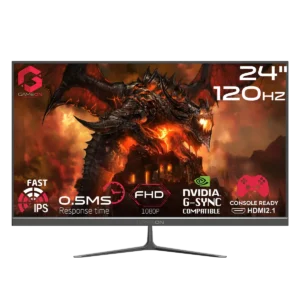 The GAMEON 24-Inch Gaming Monitor (Model: GOES24FHD120IPS) elevates your gaming experience with Full HD visuals and a fast 120Hz refresh rate.