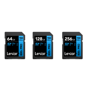 Take your photography and videography to the next level with the Lexar Professional 800x PRO SDXC™ UHS-I Memory Card