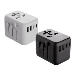 BluPebble Passport 5 World Travel Adapter with GaN III Technology & USB-C Fast Charging