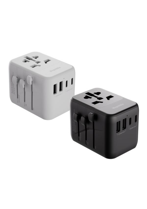 BluPebble Passport 5 World Travel Adapter with GaN III Technology & USB-C Fast Charging