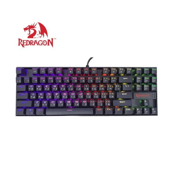 REDRAGON KUMARA BLACK WIRED MECHANICAL KEYBOARD RGB ARABIC K552RGB-2